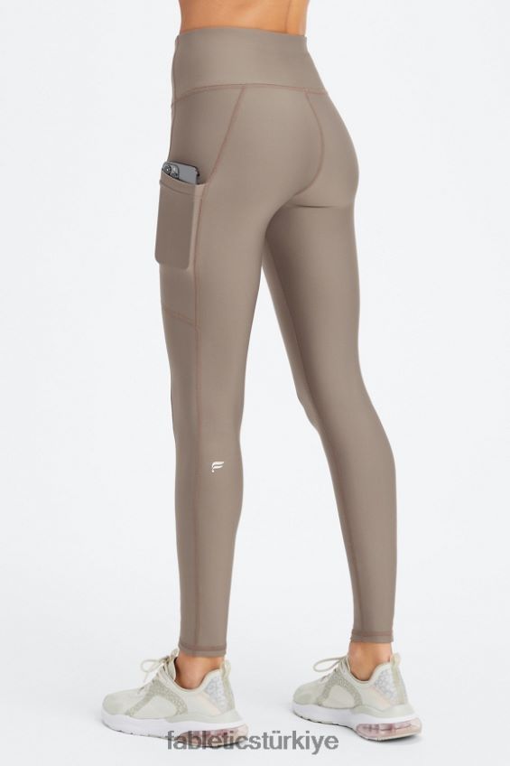 tr Fabletics kadınlar therma-flex yüksek belli cepli tayt Söğüt kabuğu 40R06B1034