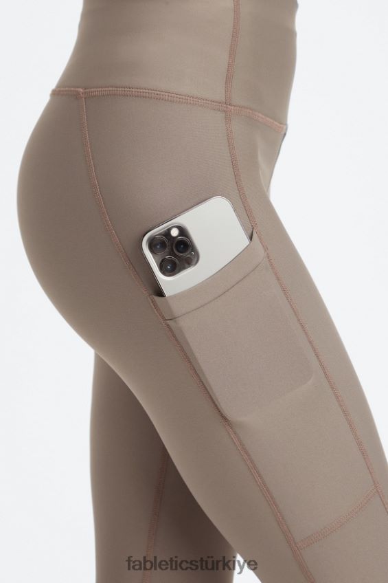 tr Fabletics kadınlar therma-flex yüksek belli cepli tayt Söğüt kabuğu 40R06B1034