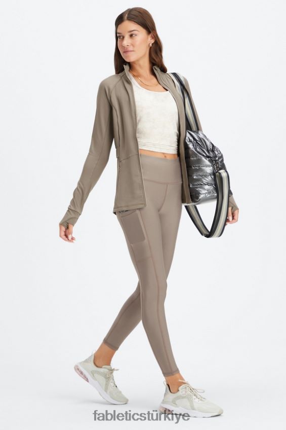 tr Fabletics kadınlar therma-flex yüksek belli cepli tayt Söğüt kabuğu 40R06B1034