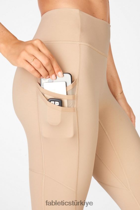 tr Fabletics kadınlar trinity yüksek belli cep 7/8 devetüyü rengi 40R06B1305