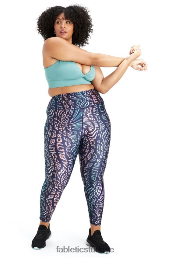 tr Fabletics kadınlar ultra yüksek belli parlak 7/8 tayt zihin erimesi 40R06B1079