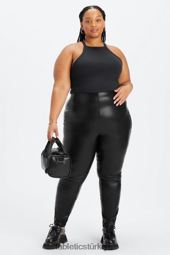 tr Fabletics kadınlar vegan deri pull on tayt siyah 40R06B1064