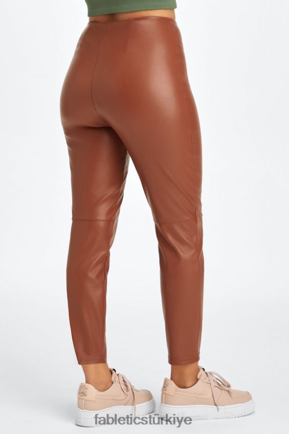 tr Fabletics kadınlar vegan deri yüksek belli tayt maun 40R06B1127