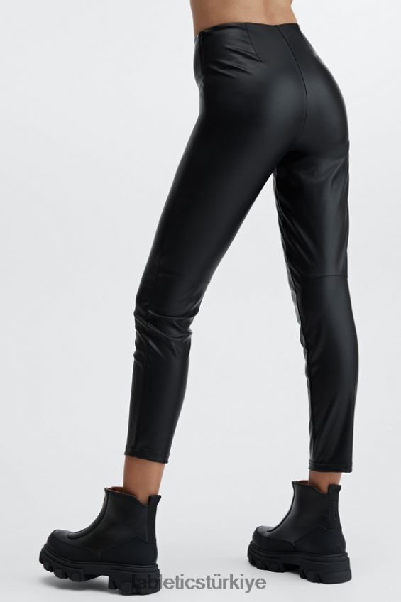 tr Fabletics kadınlar vegan deri yüksek belli tayt siyah 40R06B1126