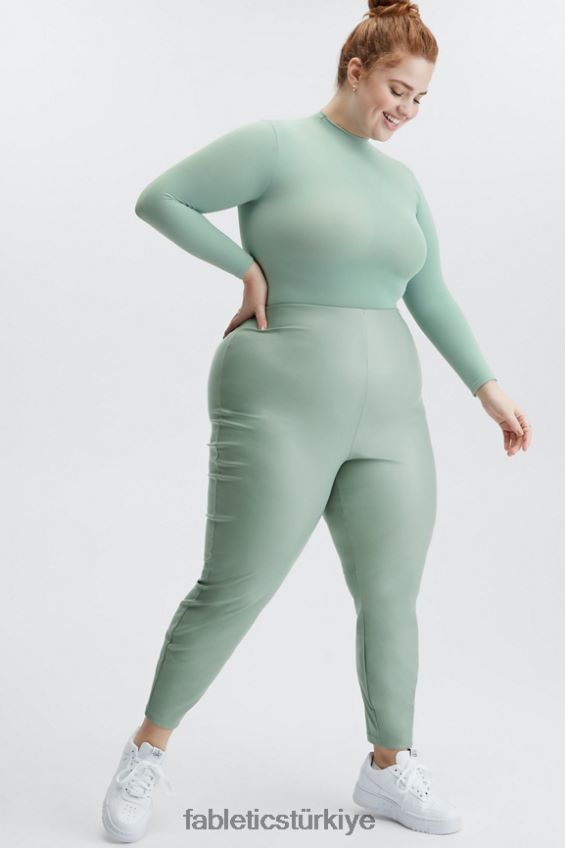 tr Fabletics kadınlar vegan deri yüksek belli tayt tozlu bahçe 40R06B1130