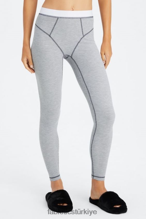 tr Fabletics kadınlar waffle tozluk klasik gri melanj/beyaz 40R06B1085