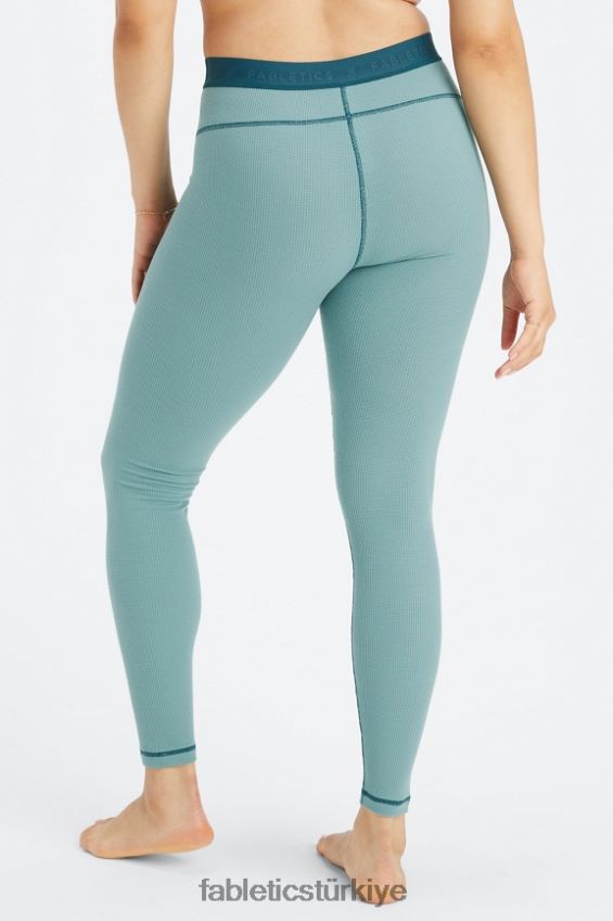 tr Fabletics kadınlar waffle tozluk kutup dalgası/gece yarısı dalgası 40R06B1082