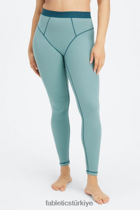 tr Fabletics kadınlar waffle tozluk kutup dalgası/gece yarısı dalgası 40R06B1082