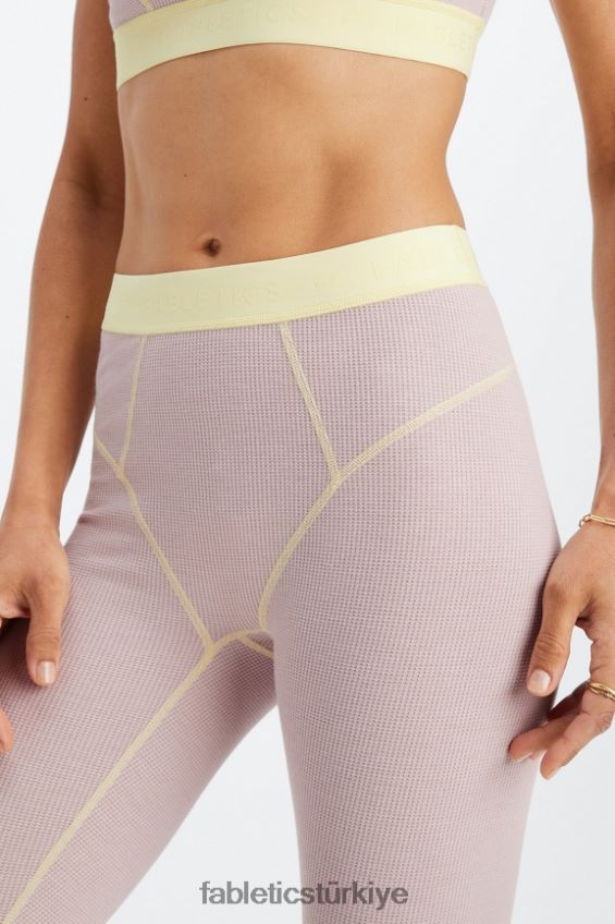 tr Fabletics kadınlar waffle tozluk sessiz leylak rengi/tereyağı 40R06B1083
