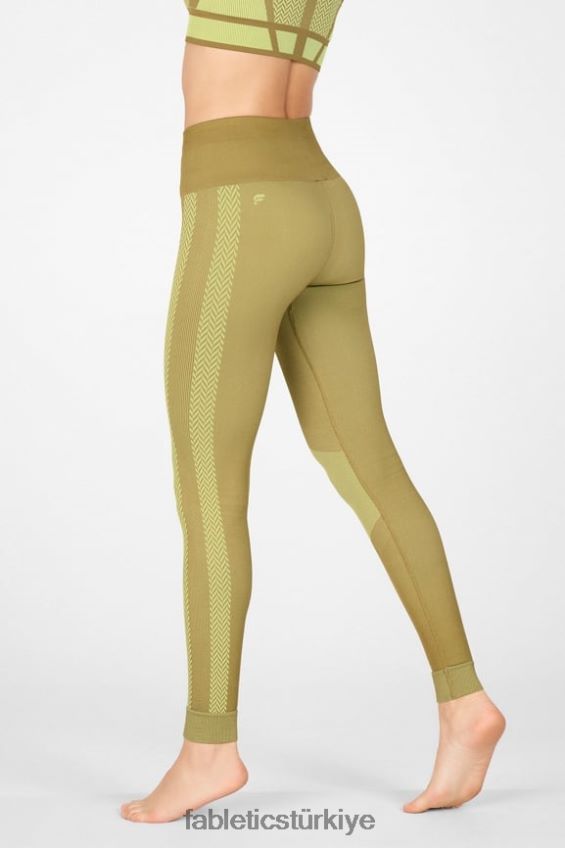 tr Fabletics kadınlar yüksek belli dikişsiz kareli tayt kekik/soğuk nane 40R06B1327