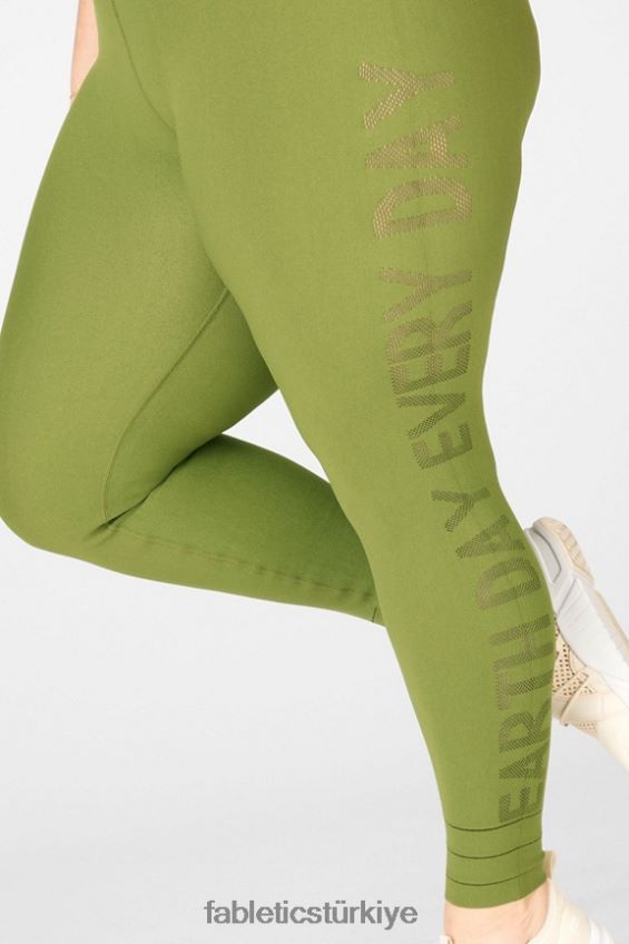 tr Fabletics kadınlar yüksek belli, heykel örgülü toprak tayt fesleğen/boz 40R06B1314