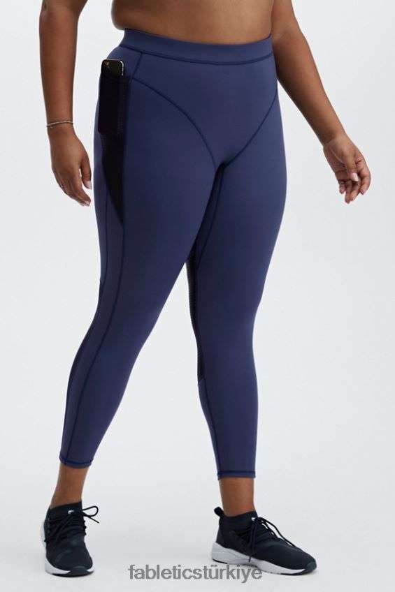 tr Fabletics kadınlar yüksek belli motion365 döndürme 7/8 en derin deniz/siyah 40R06B1230