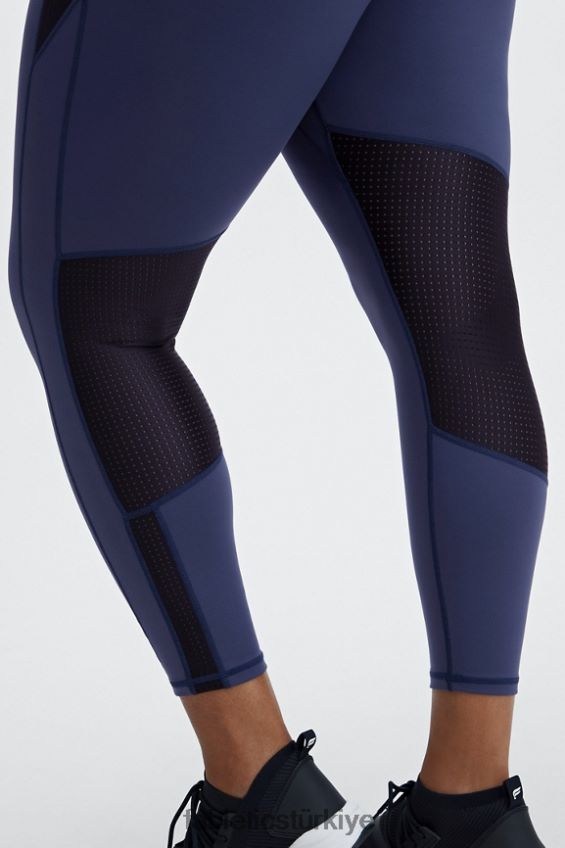 tr Fabletics kadınlar yüksek belli motion365 döndürme 7/8 en derin deniz/siyah 40R06B1230