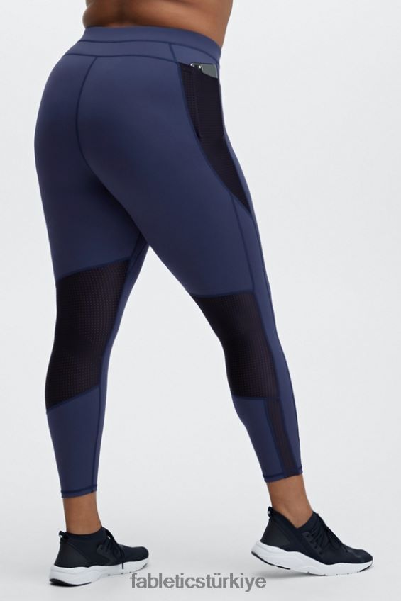 tr Fabletics kadınlar yüksek belli motion365 döndürme 7/8 en derin deniz/siyah 40R06B1230