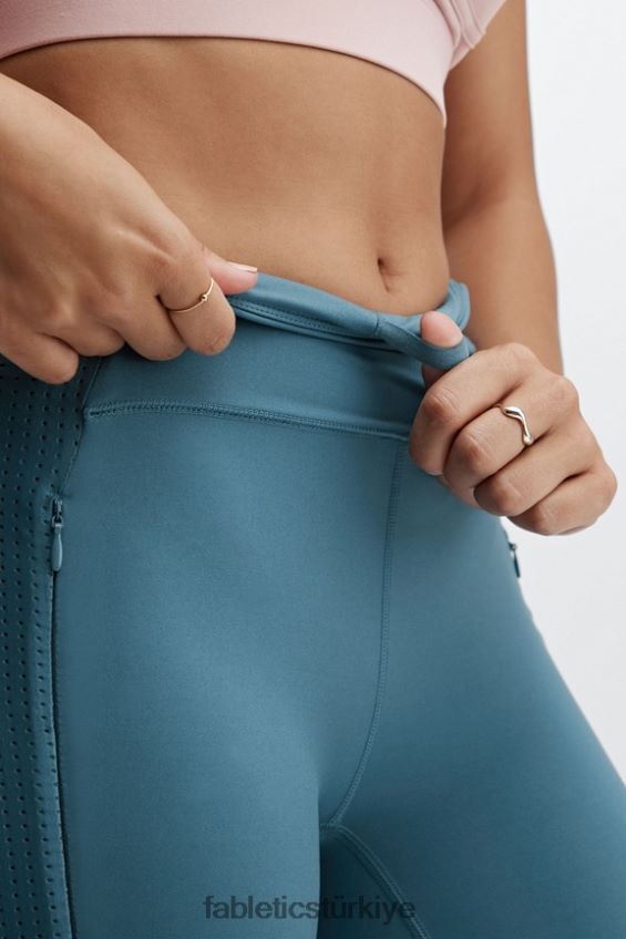 tr Fabletics kadınlar yüksek belli motion365 koşu 7/8 gerçek turkuaz 40R06B1227