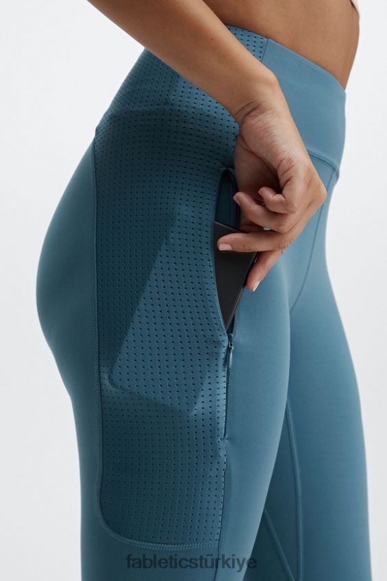 tr Fabletics kadınlar yüksek belli motion365 koşu 7/8 gerçek turkuaz 40R06B1227