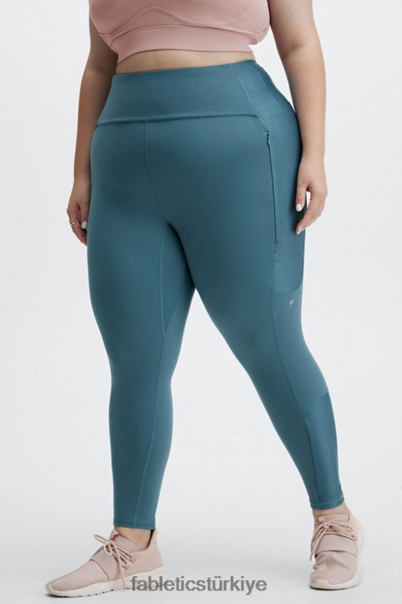tr Fabletics kadınlar yüksek belli motion365 koşu 7/8 gerçek turkuaz 40R06B1228