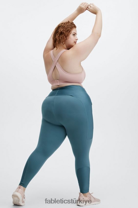 tr Fabletics kadınlar yüksek belli motion365 koşu 7/8 gerçek turkuaz 40R06B1228