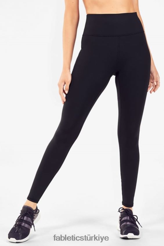 tr Fabletics kadınlar yüksek belli soğuk hava taytı siyah 40R06B1199
