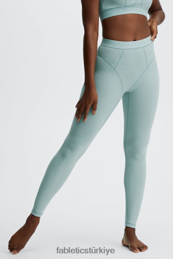 tr Fabletics kadınlar yüksek belli tayt gümüşçü logosu 40R06B1208