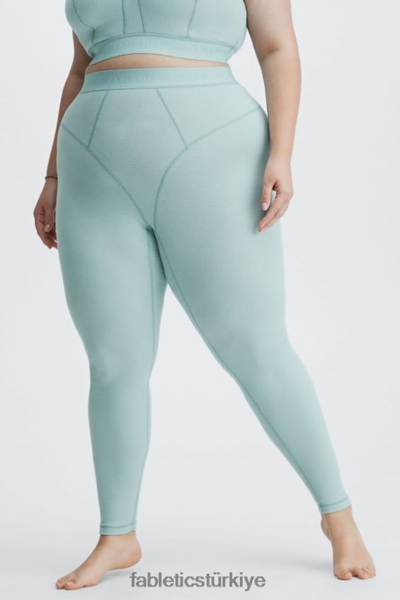 tr Fabletics kadınlar yüksek belli tayt gümüşçü logosu 40R06B1209