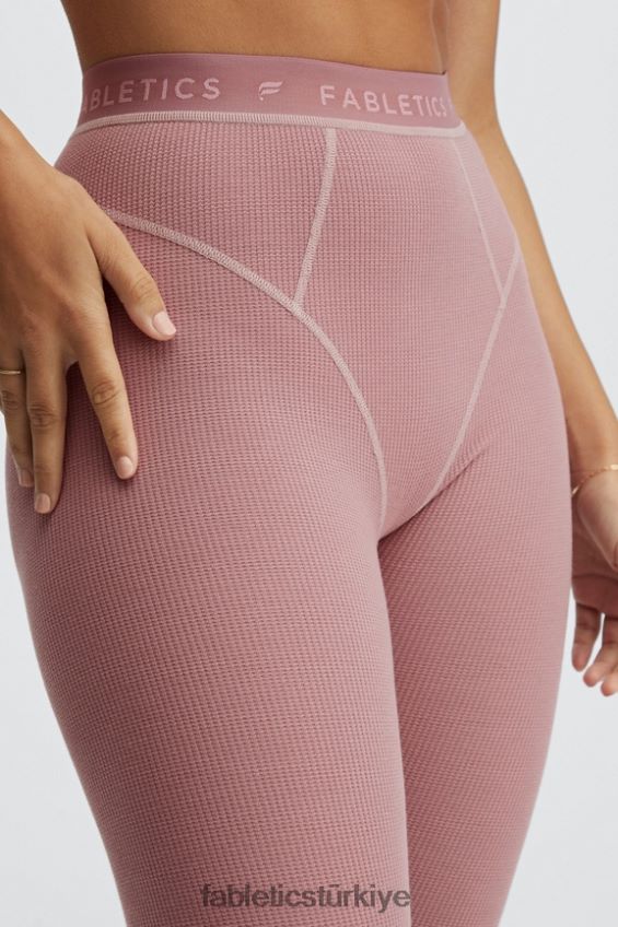 tr Fabletics kadınlar yüksek belli tayt terra pembesi/terra pembe logosu 40R06B1206