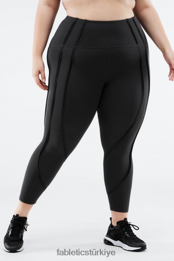 tr Fabletics kadınlar yüksek belli ultralüks kontur 7/8 hayalet/siyah 40R06B1272