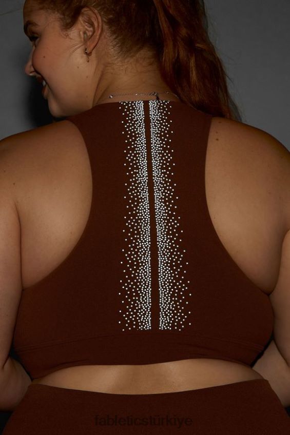 tr Fabletics kadınlar Oaklyn yansıtıcı şekillendirici sütyen kestane/yansıtıcı gümüş 40R06B1688
