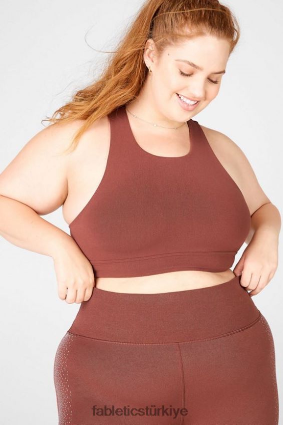 tr Fabletics kadınlar Oaklyn yansıtıcı şekillendirici sütyen kestane/yansıtıcı gümüş 40R06B1688