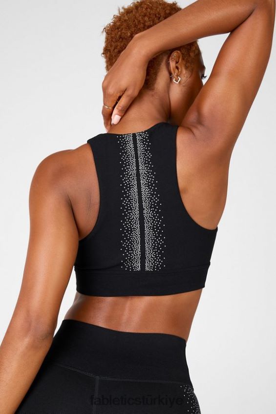 tr Fabletics kadınlar Oaklyn yansıtıcı şekillendirici sütyen siyah/yansıtıcı gümüş 40R06B1686