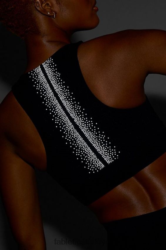 tr Fabletics kadınlar Oaklyn yansıtıcı şekillendirici sütyen siyah/yansıtıcı gümüş 40R06B1686