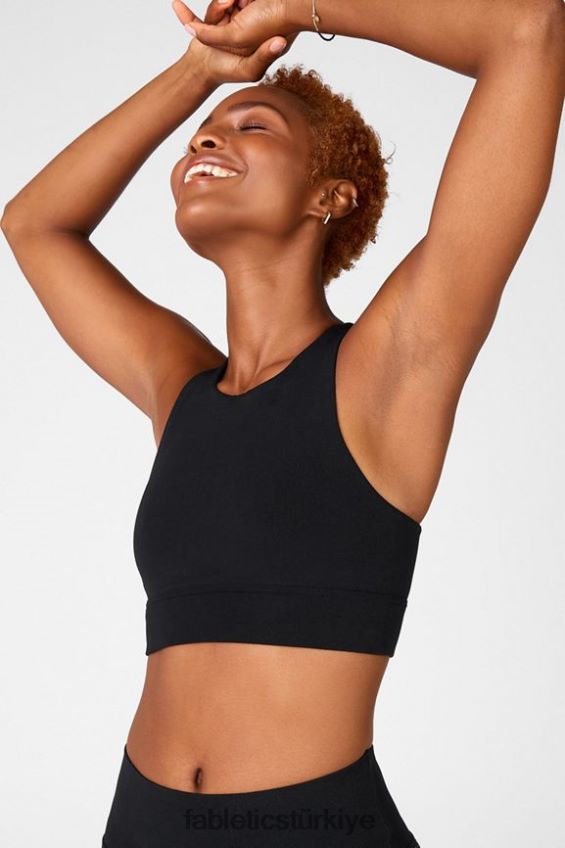 tr Fabletics kadınlar Oaklyn yansıtıcı şekillendirici sütyen siyah/yansıtıcı gümüş 40R06B1686