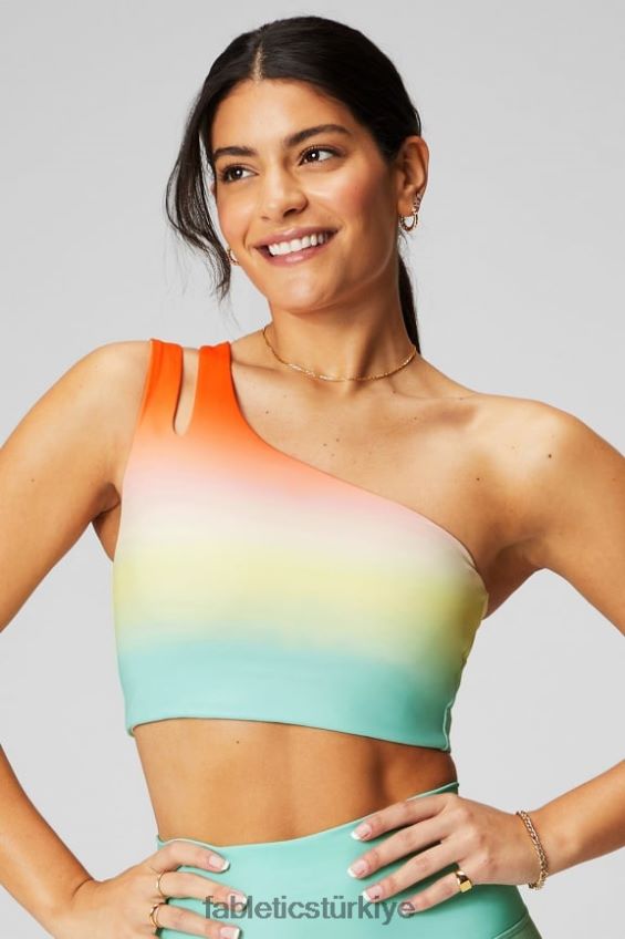 tr Fabletics kadınlar asimetrik çift askılı midi sütyen bütün gün ombre 40R06B1485