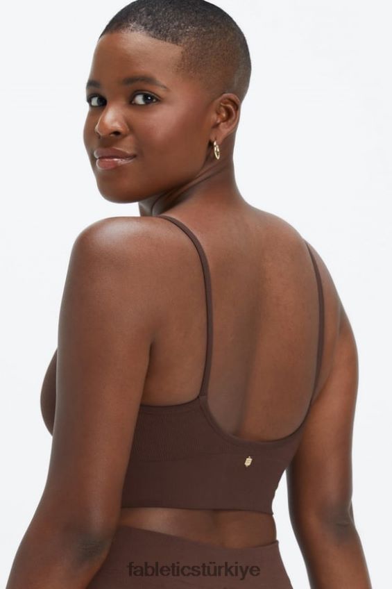 tr Fabletics kadınlar bulut dikişsiz midi bralet Hindiba kahvesi 40R06B1512