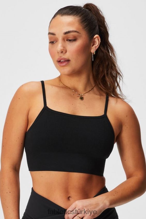 tr Fabletics kadınlar bulut dikişsiz midi bralet siyah 40R06B1510