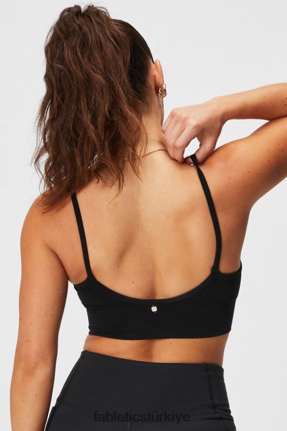 tr Fabletics kadınlar bulut dikişsiz midi bralet siyah 40R06B1510