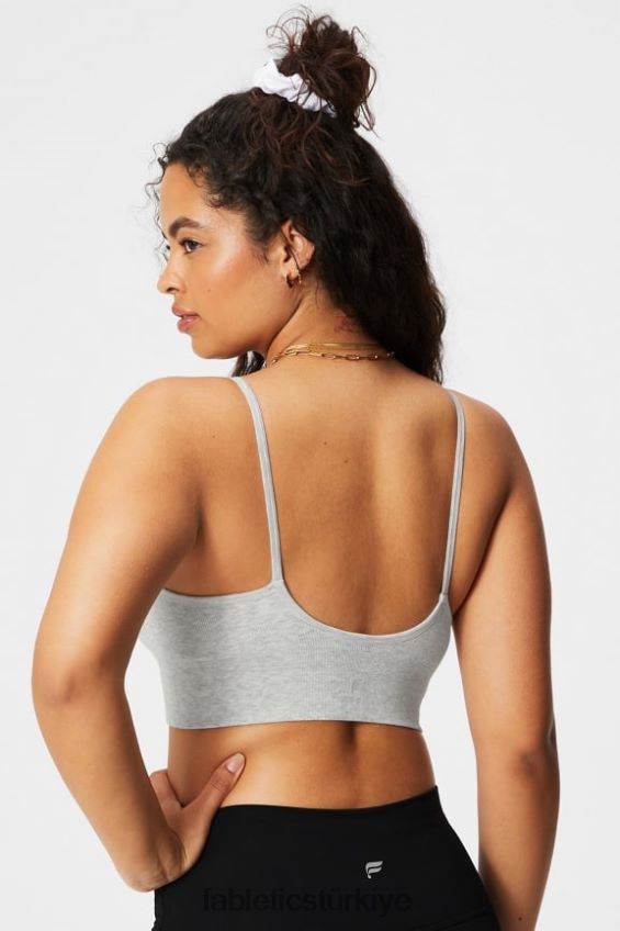 tr Fabletics kadınlar bulut dikişsiz midi bralet yumuşak melanj grisi 40R06B1508