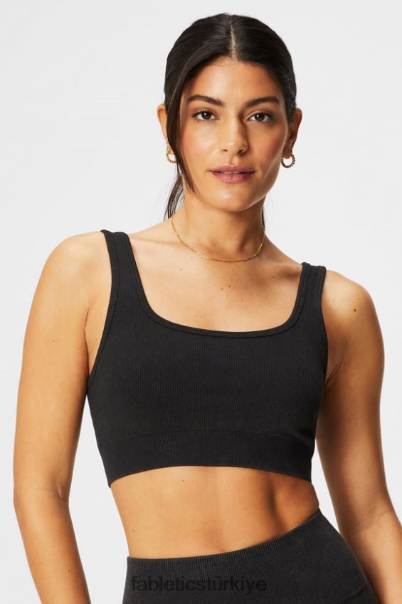 tr Fabletics kadınlar bulut dikişsiz yuvarlak arka sütyen eski siyah 40R06B1483