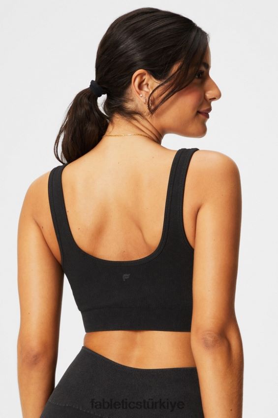 tr Fabletics kadınlar bulut dikişsiz yuvarlak arka sütyen eski siyah 40R06B1483