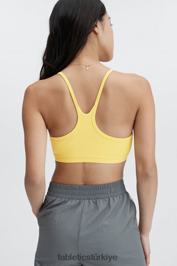 tr Fabletics kadınlar canlı yarışçı sırtı bralet eski sarı 40R06B1556