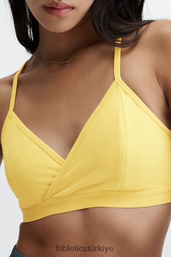 tr Fabletics kadınlar canlı yarışçı sırtı bralet eski sarı 40R06B1556