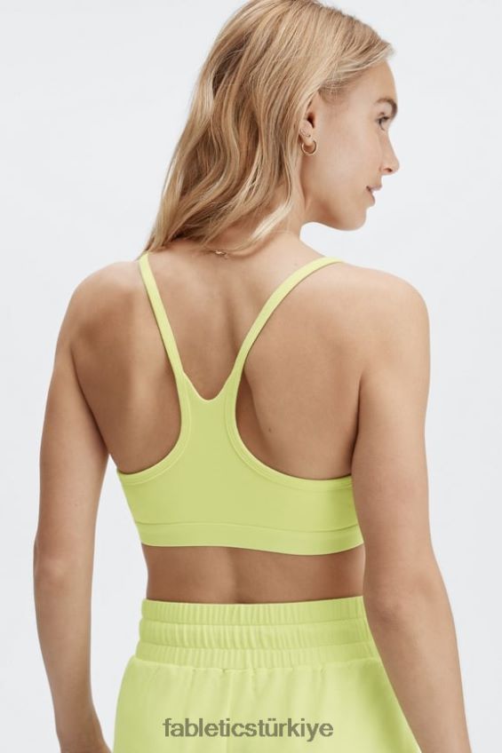 tr Fabletics kadınlar canlı yarışçı sırtı bralet limon kreması 40R06B1557