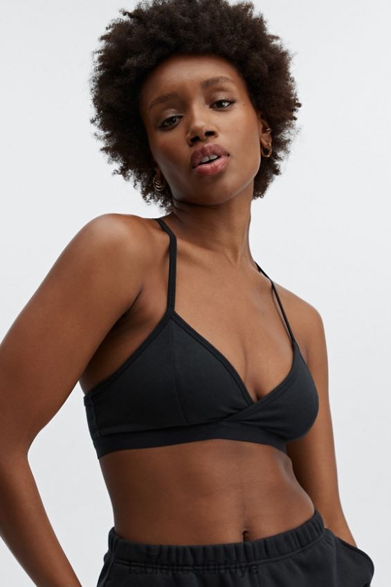 tr Fabletics kadınlar canlı yarışçı sırtı bralet siyah 40R06B1558