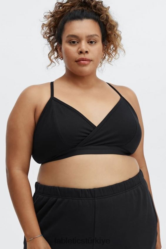 tr Fabletics kadınlar canlı yarışçı sırtı bralet siyah 40R06B1559