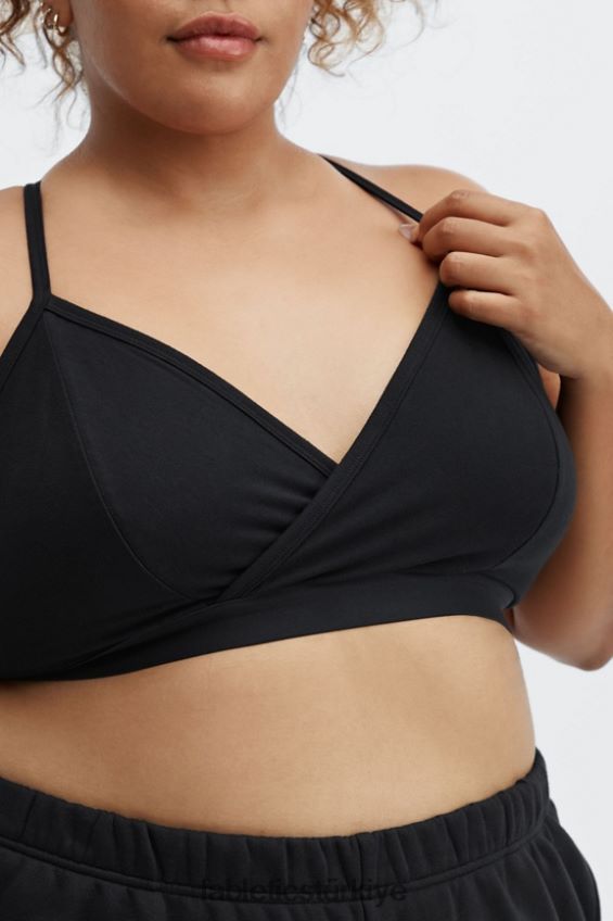 tr Fabletics kadınlar canlı yarışçı sırtı bralet siyah 40R06B1559