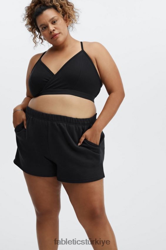 tr Fabletics kadınlar canlı yarışçı sırtı bralet siyah 40R06B1559