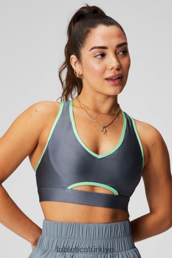 tr Fabletics kadınlar düşük etkili anahtar deliği spor sutyeni fırtına bulutu/şekerli kireç parlatıcısı 40R06B1489