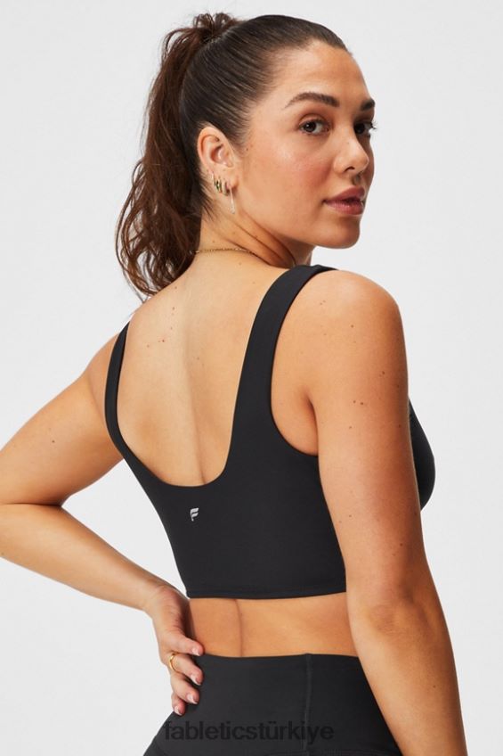 tr Fabletics kadınlar düşük etkili çapraz spor sutyeni siyah 40R06B1513
