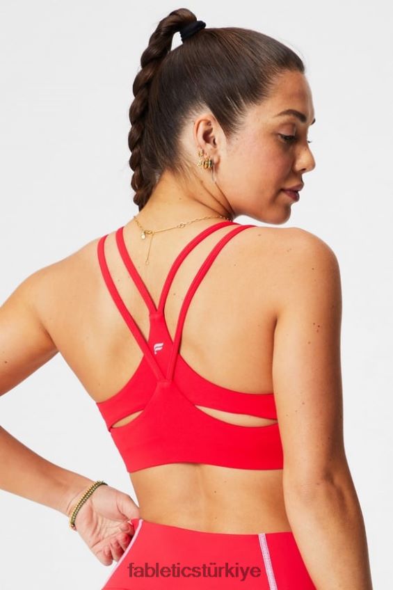 tr Fabletics kadınlar düşük etkili sütyen klasik kiraz 40R06B1450