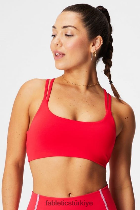 tr Fabletics kadınlar düşük etkili sütyen klasik kiraz 40R06B1450